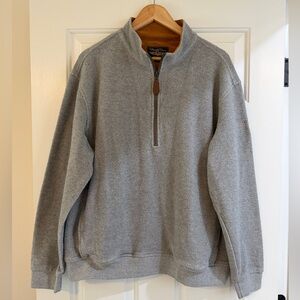 Straight Down Spanish Bay Men’s Quarter Zip Gray Pullover